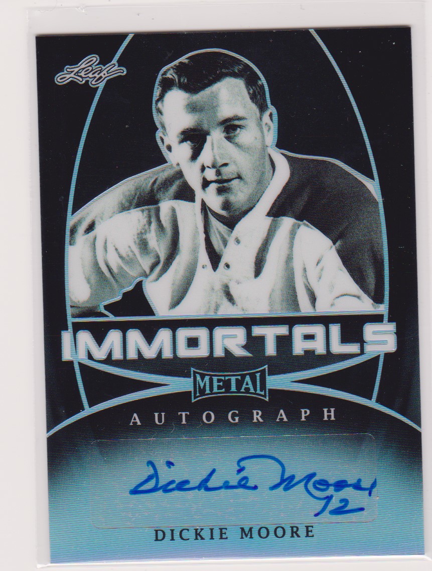 (image for) 2015-16 Leaf Metal Immortals Prismatic Black #MIDM1 Dickie Moore